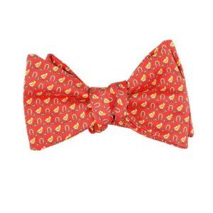 NWOT Peter Blair Chick Magnet Orange Yellow Silk Bow Tie